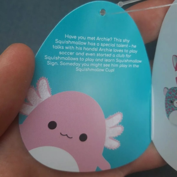 BNWT 7.5” Archie the axolotl Squishmallow - Picture 4 of 4